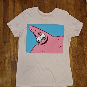 Spongebob Squarepants Adult T-Shirt Devious Patrick Star Meme Face Nickelodeon